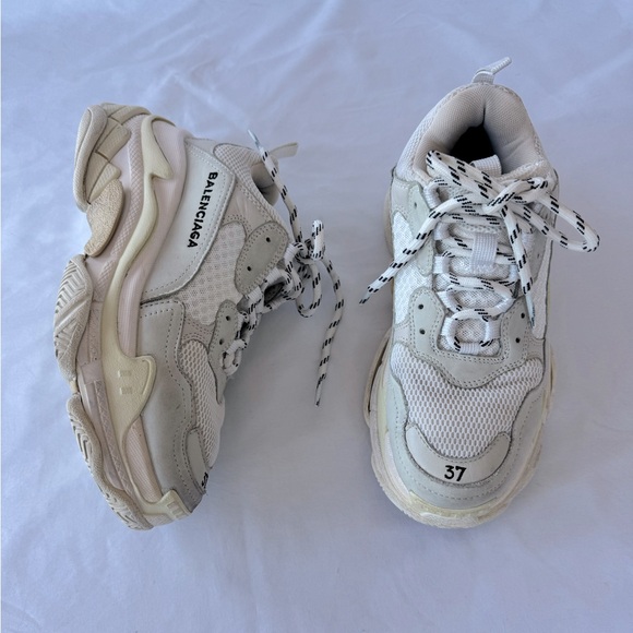 Sneakers White Chunky Women’s Triple S Size 37 - Picture 4 of 13